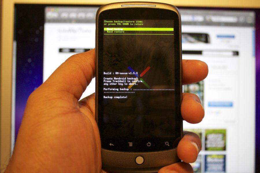 Nexus One Recovery Screen