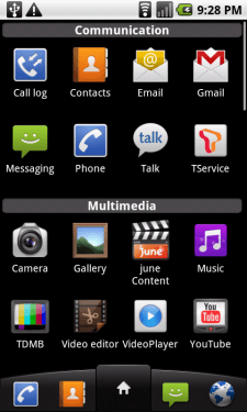 LG-ev Optimus Home Launcher portovan