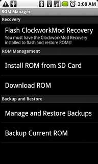 ROM manager
