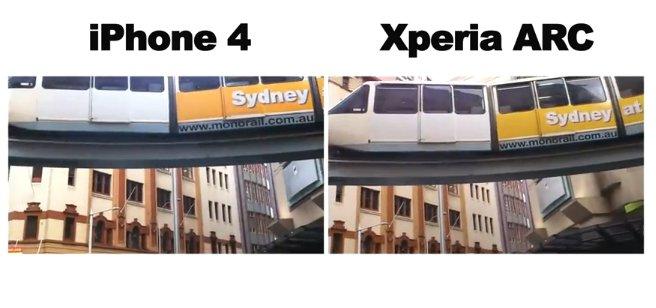 Xperia Arc vs iPhone 4