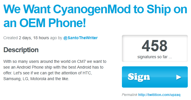 Twitter peticija: Želimo CyanogenMod na OEM uređajima
