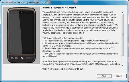 Desire update Desire update
