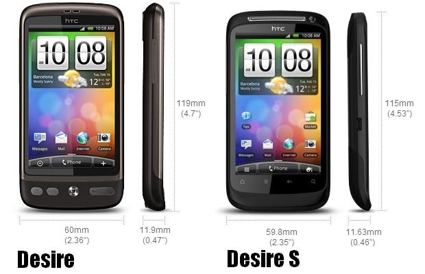 desire s vs desire po veličini