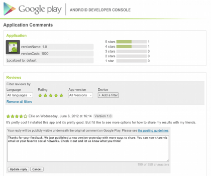 Google Play komentari