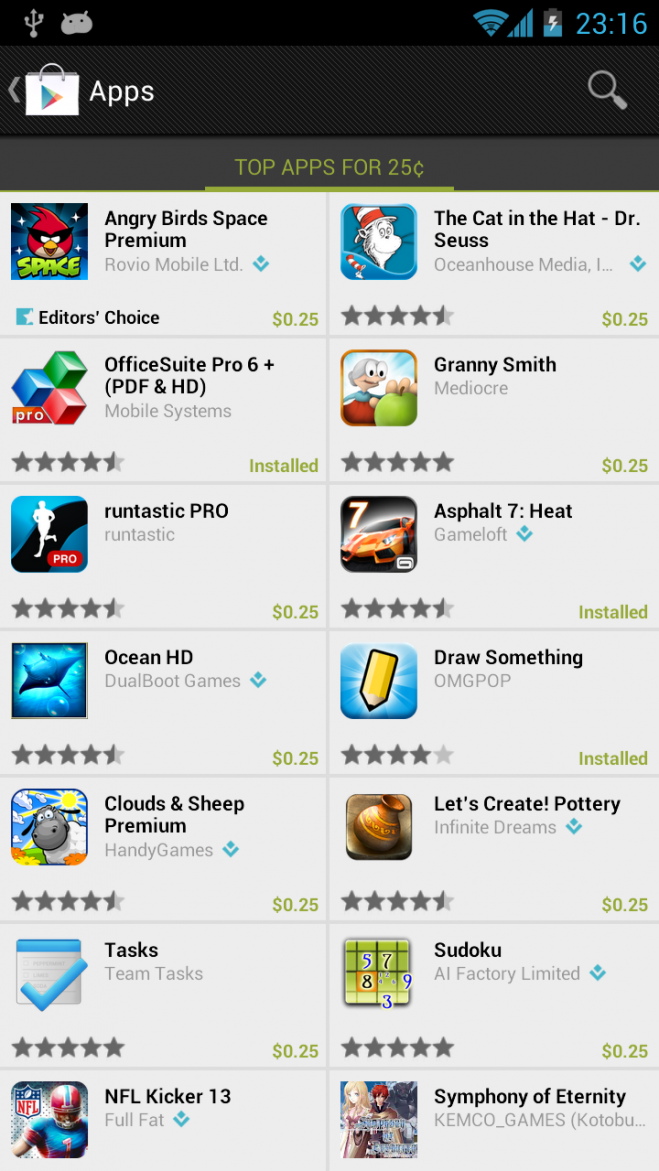 Akcija Google Play Store