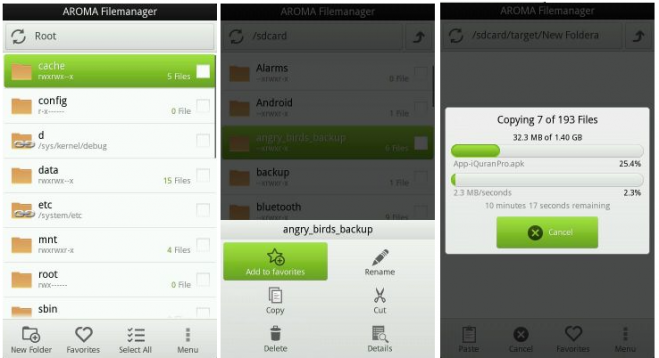 AROMA File Manager slike