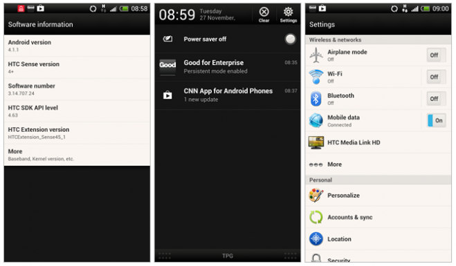 HTC One X Jelly Bean