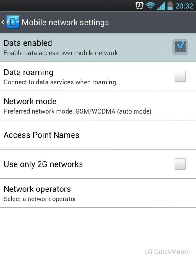 Android Data Enabled