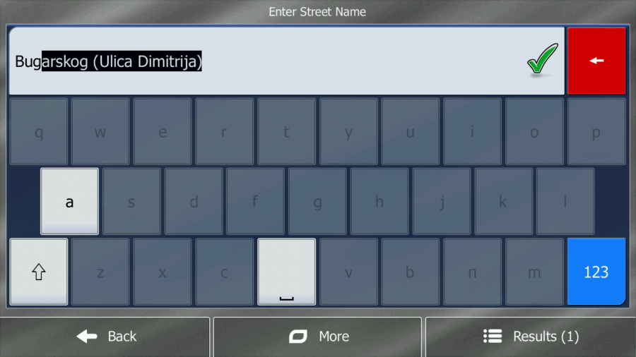 Pametna tastatura iGO navigacija