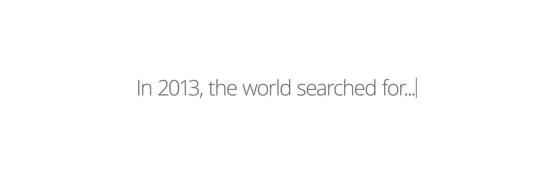 Google Zeitgeist 2013 - šta smo guglali ove godine?