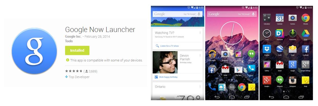 Google Now Launcher KONAČNO dostupan na svim Nexus-ima i GPE uređajima