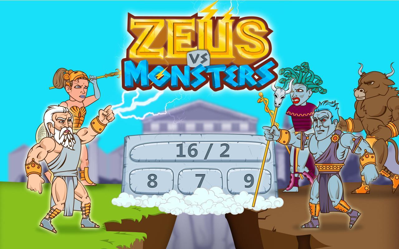 Matematička igra za decu: Zeus vs. Monsters