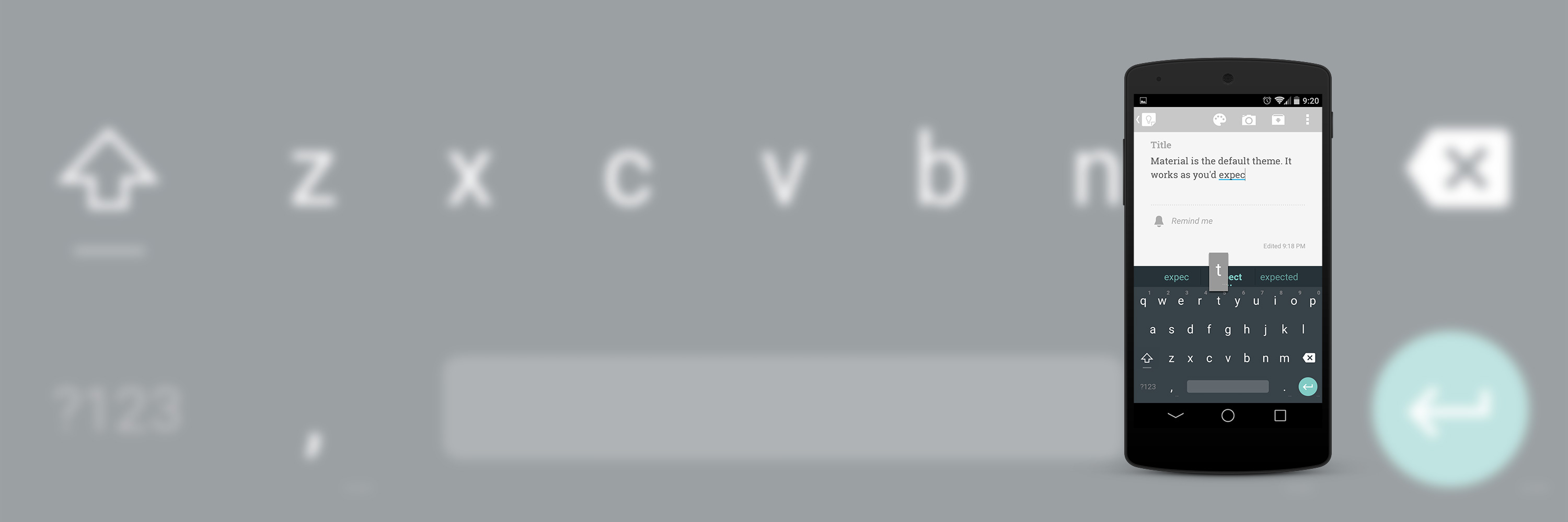 Android L Google tastatura