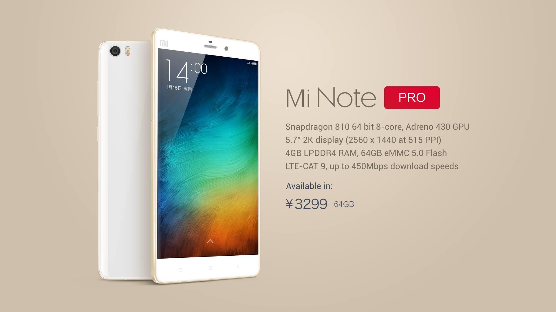 Xiaomo objavio novi fablet Mi Note Pro