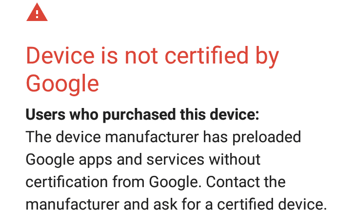 Google je počeo da blokira GApps na nesertifikovanim uređajima, ali je moguće da registrujete Custom ROM
