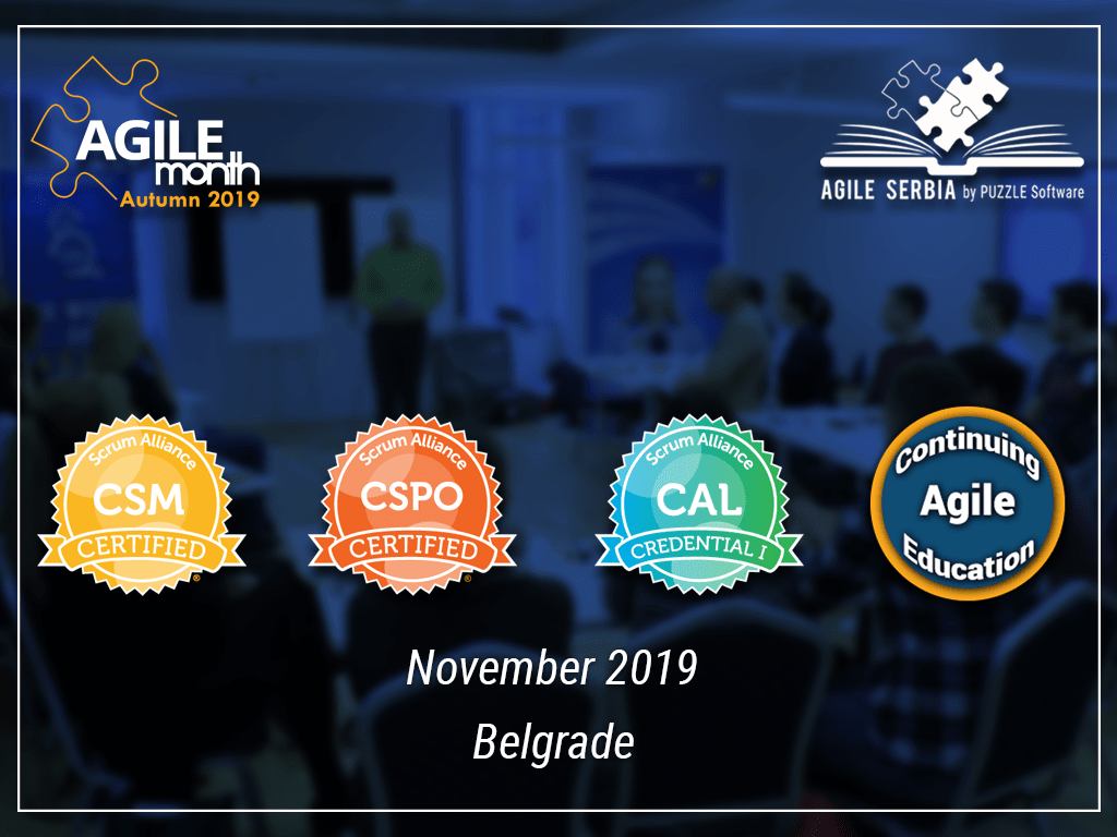 Mesec kada agilnost nudi rešenje za svaki izazov – AGILE MONTH Autumn 2019