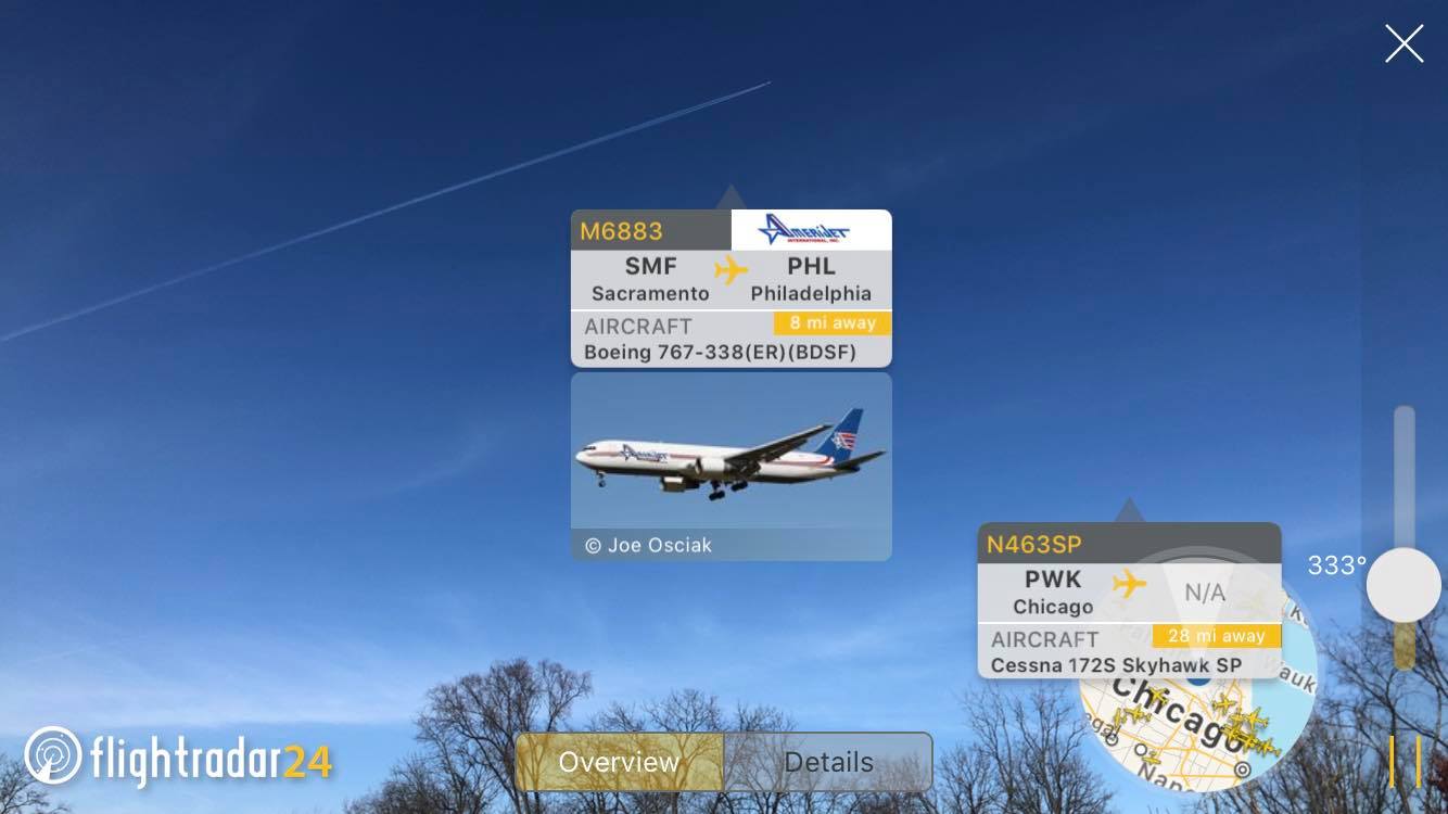 Flightradar24 AR view